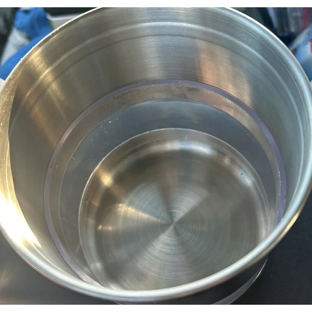 3 Crate & Barrel Stainless Steel Clip Airtight Canister‎ 2- 48 Oz 1-32 Oz Size